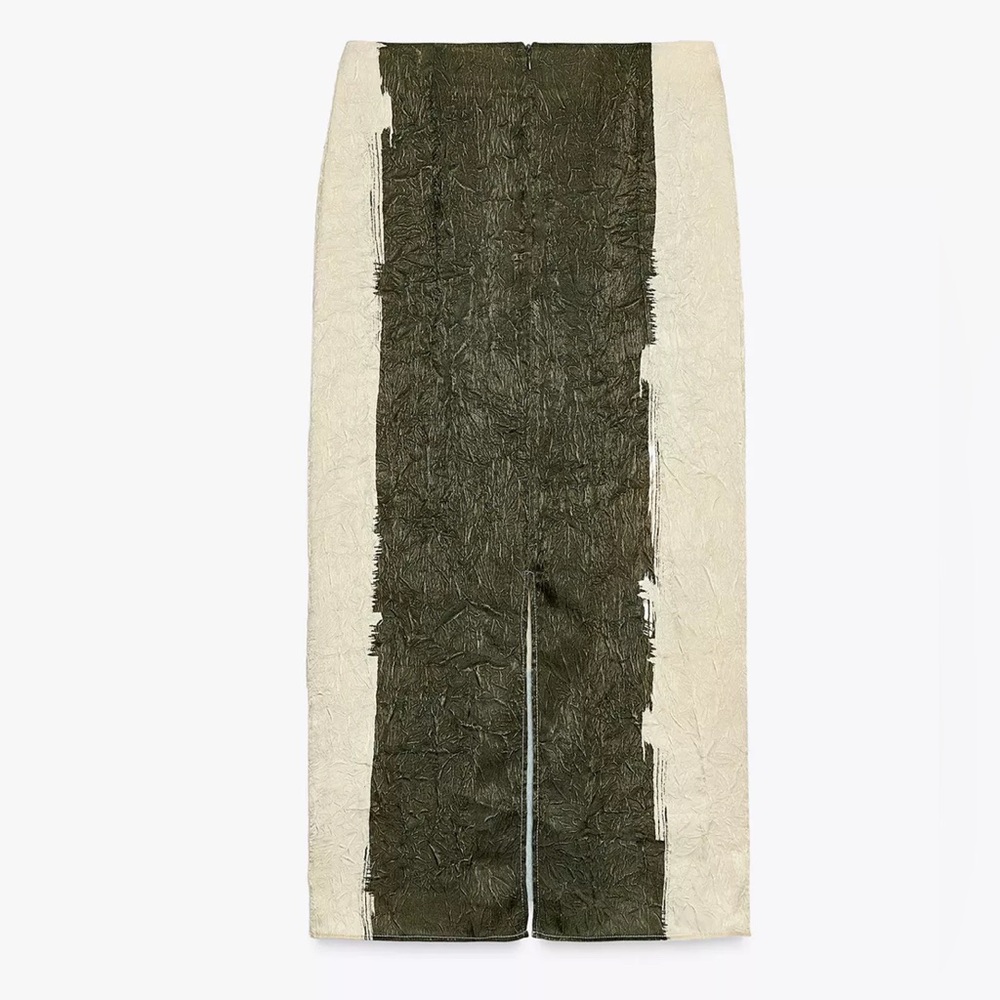 Zara Printed Midi Skirt Yellow Flower Size xs - Picture 5 of 5